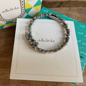 Hera Coil Wrap Silver Bracelet Stella & Dot NIB